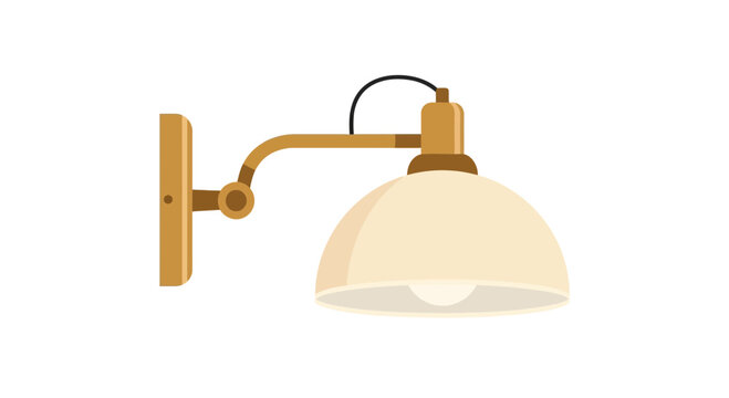 Elegant wall lamp with adjustable arm adding ambiance to interior spaces