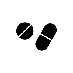 Pills icon vector for web and mobile app. capsule icon. Drug sign and symbol