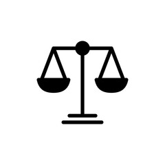 Scales icon vector for web and mobile app. Law scale icon. Justice sign and symbol