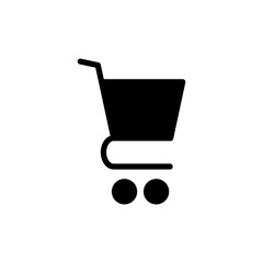 Shopping icon vector for web and mobile app. Shopping cart sign and symbol. Trolley icon
