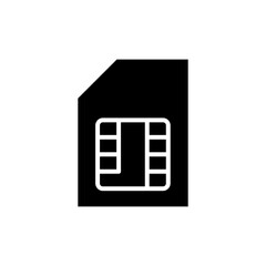 Sim card icon vector for web and mobile app. dual sim card sign and symbol