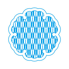 シンプルな雪輪文様と矢絣文様