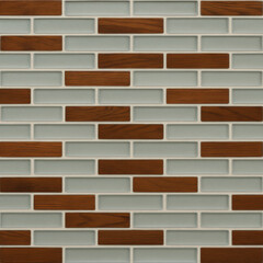 Modern glass and wood mosaic tile wall pattern contemporary kitchen and bathroom backsplash interior design texture background
