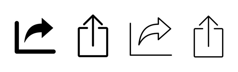 Share icon set. Sharing vector icon