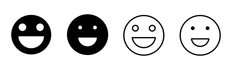 smile icon set. smile emoticon icon. feedback