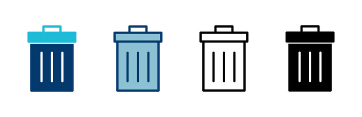 Trash icon vector isolated on white background. trash can icon. Delete icon vector