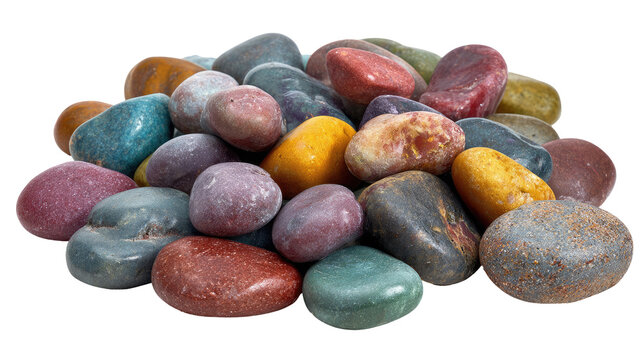 Colorful Smooth River Pebbles - Powered by Adobe