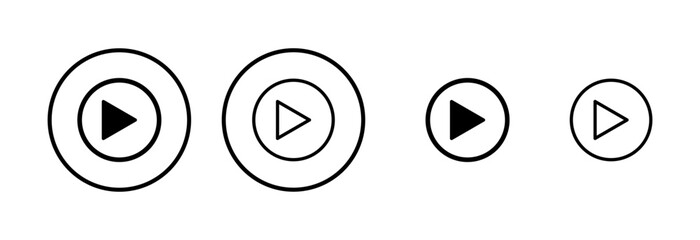Play icon logo design. Play button sign and symbol