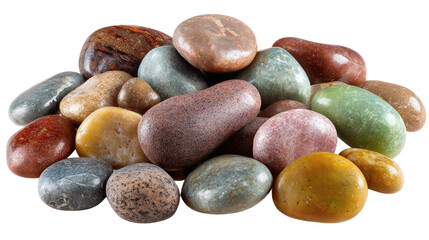 Colorful Smooth River Pebbles