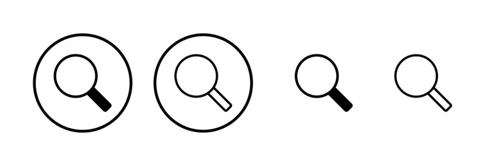 Search icon logo design. search magnifying glass sign and symbol
