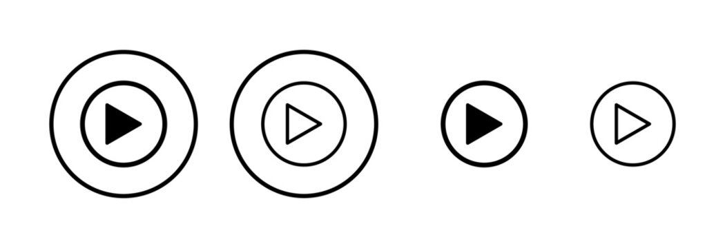 Play icon logo design. Play button sign and symbol