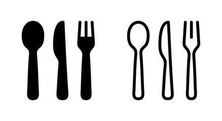 spoon and fork icon symbol for apps and websites. spoon, fork and knife icon vector. restaurant sign and symbol