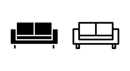 Sofa icon symbol for apps and websites. sofa sign and symbol. furniture icon