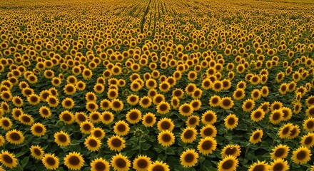 Vast Sunflower Field Landscape