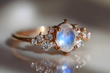 Untarnished Prong Wedding Arcs with Moonstone Luminosity for Romantic, Elegant, and Timeless Jewelry