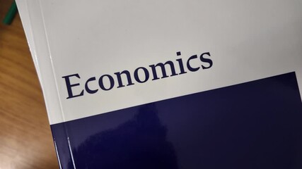 Economic - literature for finance professionals. High quality 4k footage