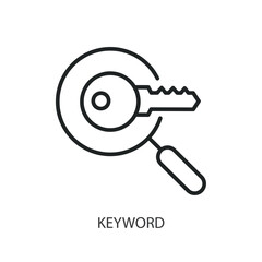 Keyword  thin line vector icons.