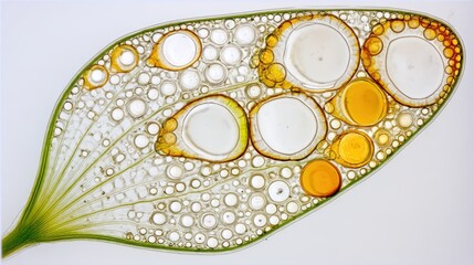 Obraz premium Exploring microscopic algae unveiling structure and composition in natural environments