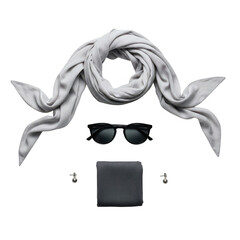 Fashionable summer accessories flatlay presentation