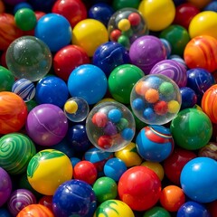 Colorful Playful Plastic Balls.