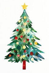Fototapeta premium Christmas Decoration christmas watercolor decoration.
