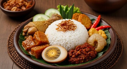 Cooked rice with vegetables and meat or beef stew meal closeup plate for dinner
