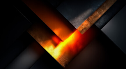 Black and gold image with a yellow flame. The image has a dark and mysterious mood