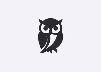 A silhouette style logo of an owl, symbolizing wisdom, mystery, and vision