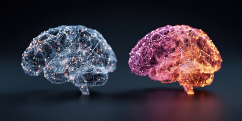 Advanced digital brain and neural network visualization showcasing artificial intelligence, innovative technology, modern science, data connectivity, and futuristic cyber concepts