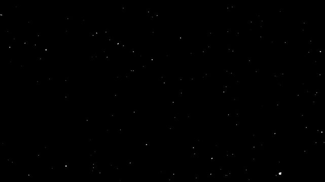 Animated realistic detailed very small snow flakes slowly falling isolated background. Isolated snow falling on black background. heavy snowflake falling and explosion alpha channel. Winter snow
