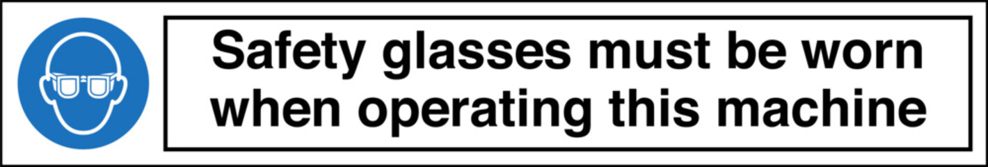 043 Mandatory Safety glasses ...