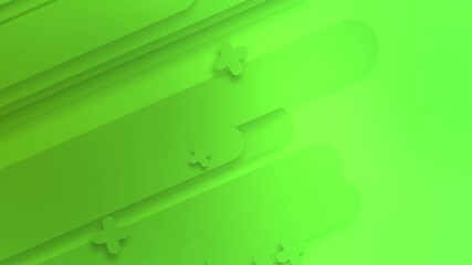 Abstract Green Geometric Shapes Animation Loop.