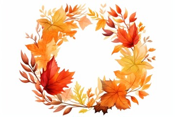 Circle wreath maple plant.