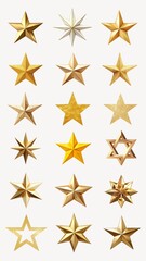 Gold star element set