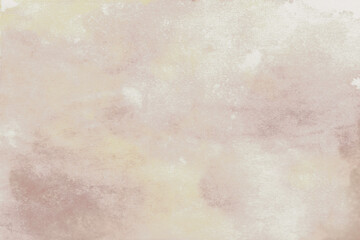 Light dusty soft pastel color shade. Brown beige peach pink yellow gold nude white abstract watercolor pattern. Elegant art background. Paper brush stain splash. Blank template design.