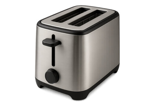 Household electric two slice toaster appliance preparing breakfast