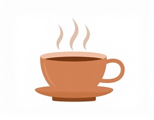 Vector Illustration of Coffee Cup with Steam