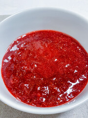 いちごジャムを作る工程