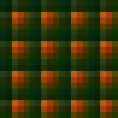 Smooth box (plaid) patterns with fabric texture The pattern features a mixture of old green, olive green, burnt orange and brown, creating a warm and comfortable design.