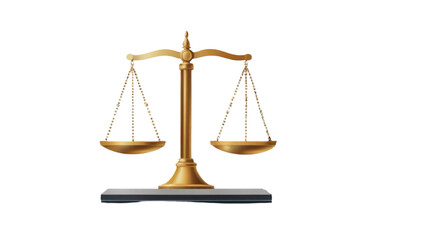 Detailed Golden Scale of Justice Symbol Sign Classic Illustration