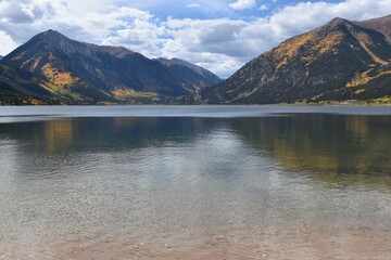 Autumn and a mountain lake 