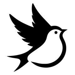 Simple hummingbird logo silhouette vector design