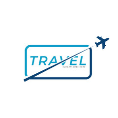 travel air transportation logo vector template