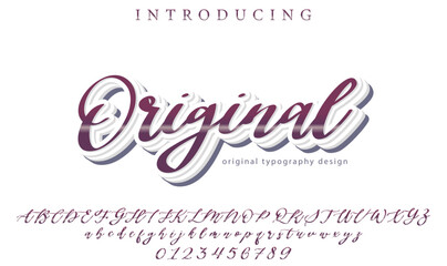 Original - Elegant 3D Script Font with Handwritten Style for Modern Typography and Branding