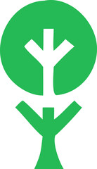 Obraz premium green tree svg vector icon