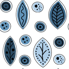 Autumn leaves and foliage seamless pattern. Design for fabria and wallpaper