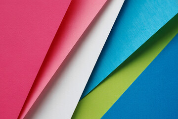 Overlapping Sheets of Colored Paper stock image