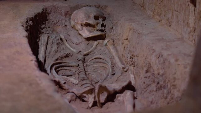 Archaeological excavation of tombs and related historical materials