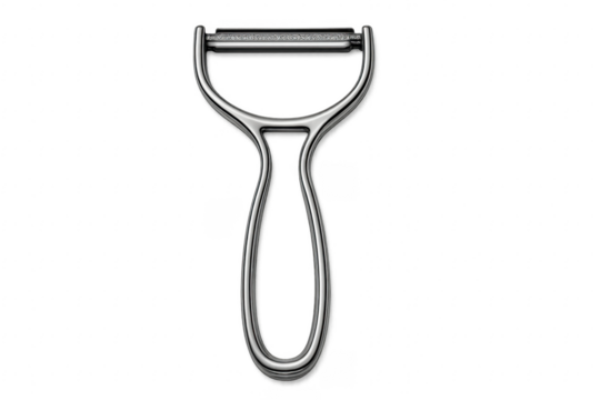 Metal vegetable peeler kitchen utensil transparent background