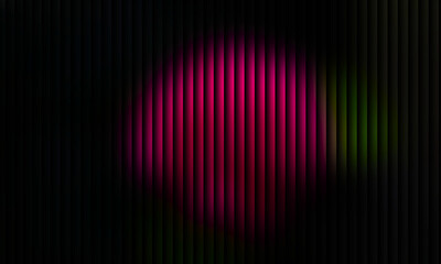 Abstract background with vertical lines and a vibrant pink and green light effect in the center, creating a futuristic and dynamic visual